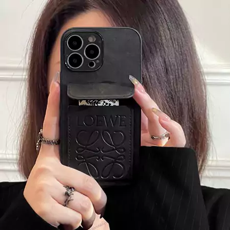 ロエベ風 カード収納 iphone 15 plus