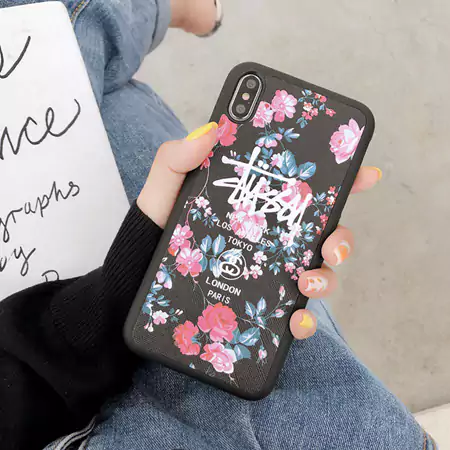 ステューシー Galaxy S10 PLUSケース 花柄