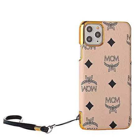 レザーストラップ付きMCM iphone16/16proケース