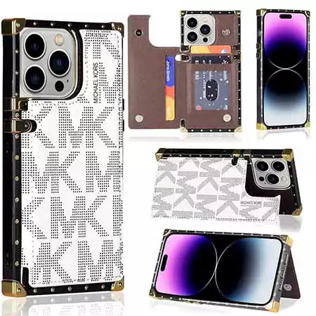 mk風 アイフォン 15ケース レザー