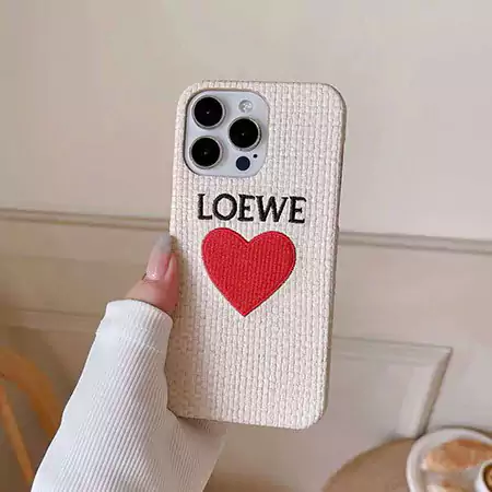 刺繍 loewe iphone 14 ケース