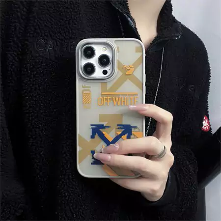 半透明 off white iphone15 携帯 ケース