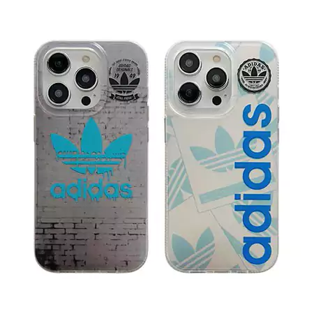 半透明 アイフォーン14 Adidas 保護ケース