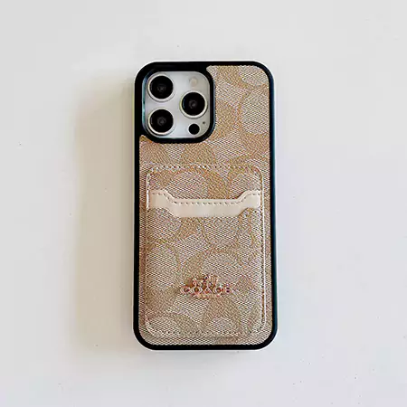 コーチ iphone16 proケース ポケット付き