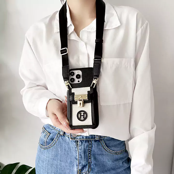 ロックボタン iphone 14 カバー エルメス hermes