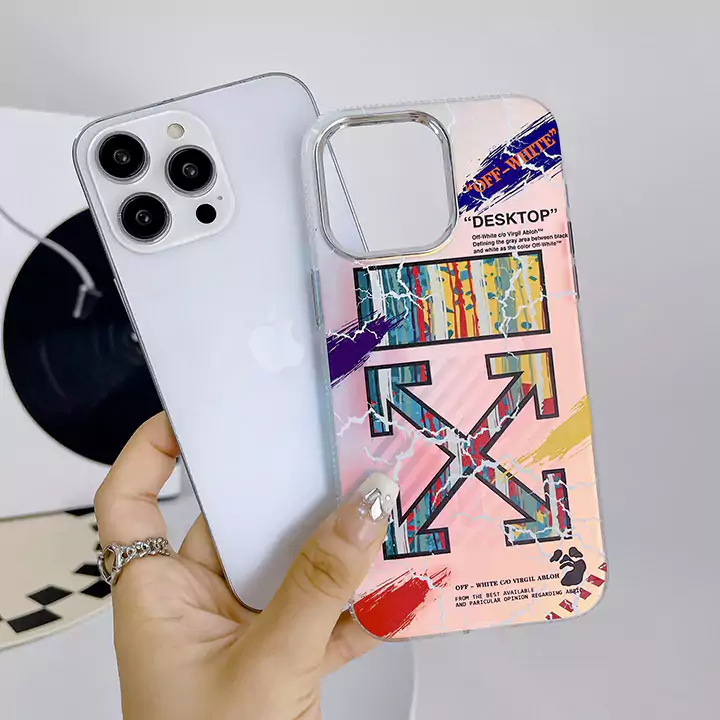 マグネットOff White  スマホケース iphone16/16promaxケース オフホワイトPE 電気メッキ ブランドロゴ薄型 16proスマホケースSC23080229