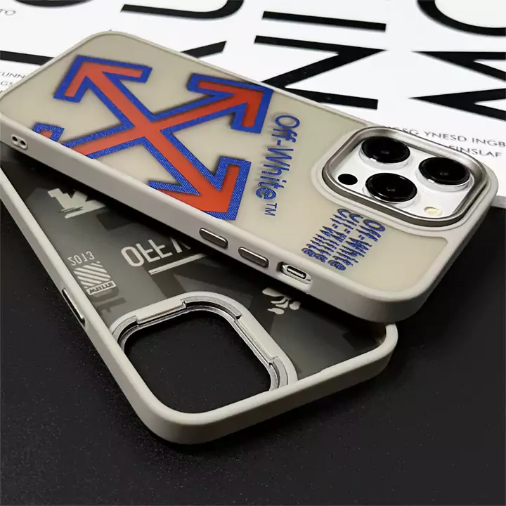 半透明 off white iphone15 携帯 ケース