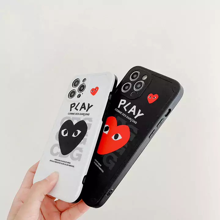 黒い赤い ハート プレイ アイホン11X8プラス携帯カバー