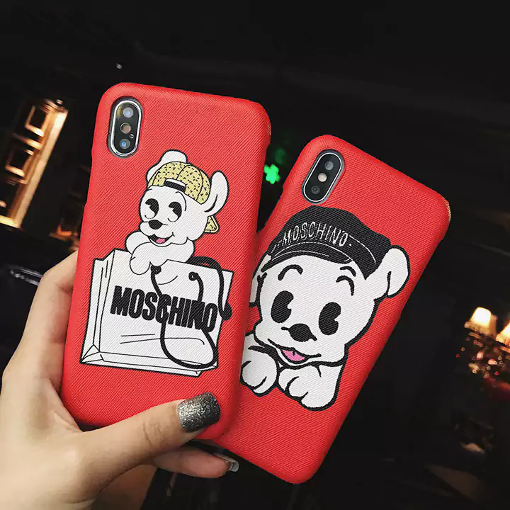 モスキーノ iPhoneXS熊カバー ペア用