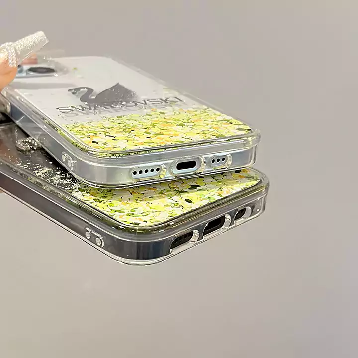 スワロフスキーiphone16 pro maxケース 流砂 動く