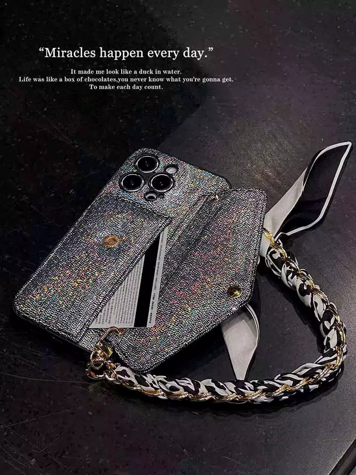 YSL スマホケース ストラップ付き