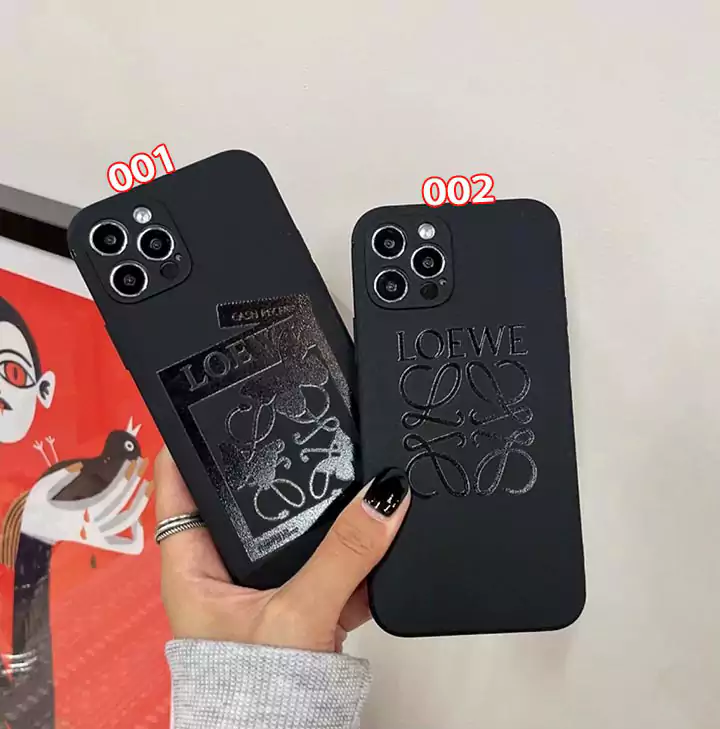 ロエベ iphone16 16proケースソフトTPU  Loewe字母プリント最安値ブラック全面保護 ロエベスマホケースブランドお揃い おしゃれ 流行り大人可愛いSC21101205