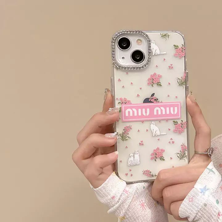 ミュウミュウiphone16携帯ケースレデイース 可愛い