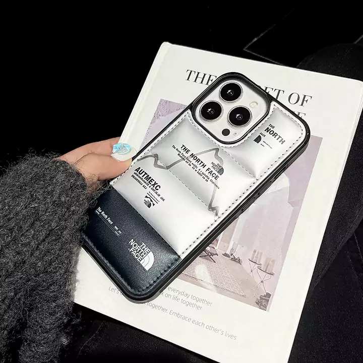 ダウンジャケット風THE NORTH FACE iphone16 plusケース