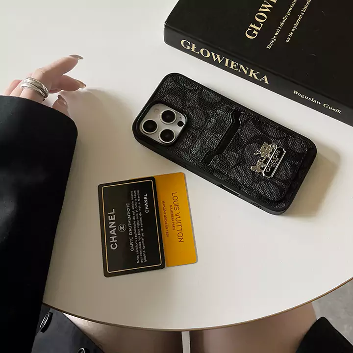 コーチ iphone16 plusケース メタルロゴ